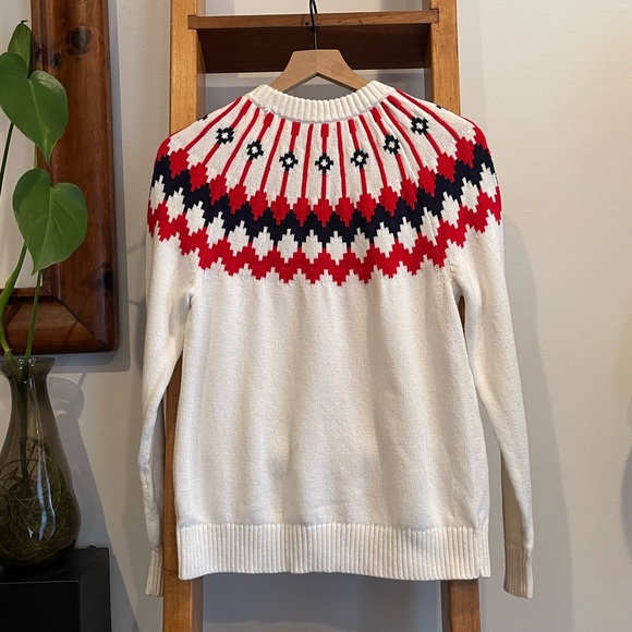 J. Crew Factory SZ M Red White and Blue Fair Isle Ski Sweater! - Picture 11 of 11